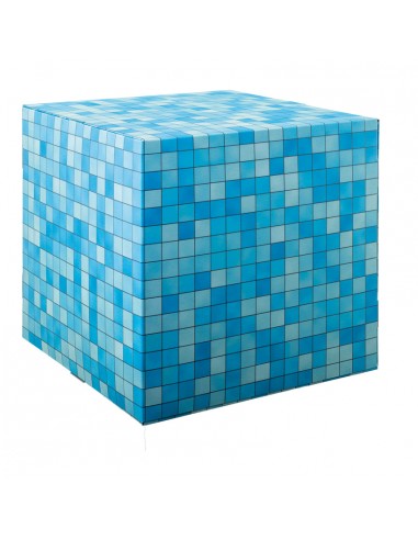 Cubo estampado azulejos de piscina para la decoración de espacios y escaparates e interior de tiendas