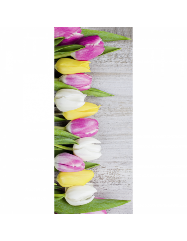 Banner-poster-poster de tulipanes para la decorar en primavera centros comerciales y escaparates