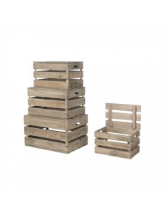 Caja de listones de madera con tapa superior para la decorar en primavera centros comerciales y escaparates