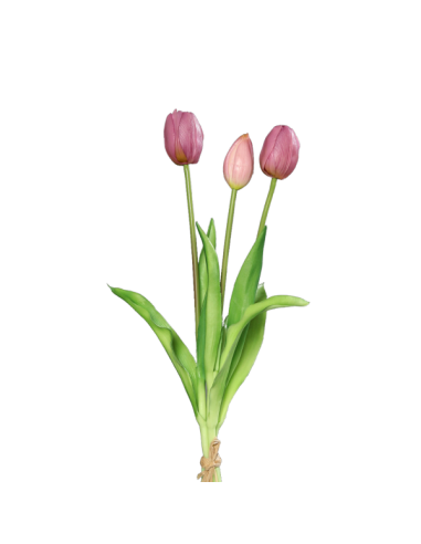 Ramillete de tulipanes deluxe rosas 39cm-La Decoteca