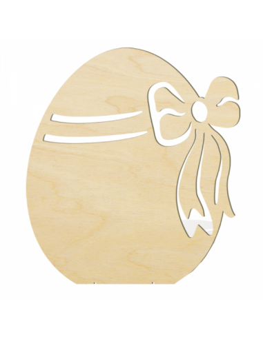 Huevo de pascua 2d perfilado con lazo para escaparates de pastelerías en pascua de semana santa