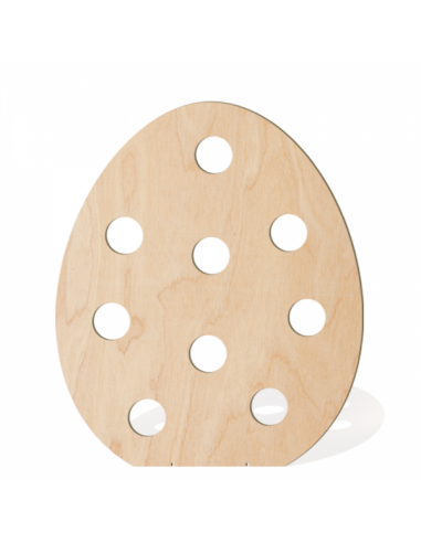 Huevo de pascua 2d perfilado con topos para escaparates de pastelerías en pascua de semana santa