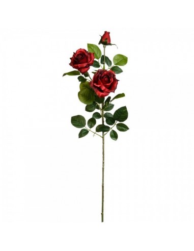 Tallo de rosal con 3 rosas de luxe para la decoración del día de los enamorados en centros comerciales tiendas