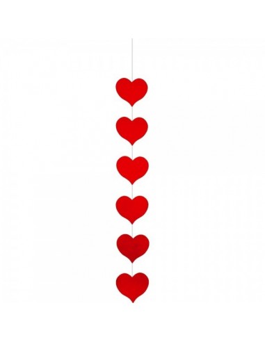 Guirnalda de corazones para la decoración del día de los enamorados en centros comerciales tiendas