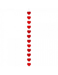 Guirnalda de corazones para la decoración del día de los enamorados en centros comerciales tiendas