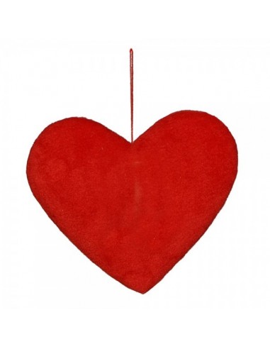 Corazón de terciopelo suave para la decoración del día de los enamorados en centros comerciales tiendas