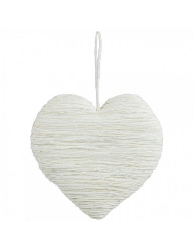 Corazón forrado de cuerda de papel para la decoración del día de los enamorados en centros comerciales tiendas