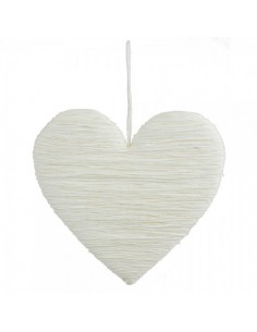 Corazón forrado de cuerda de papel para la decoración del día de los enamorados en centros comerciales tiendas