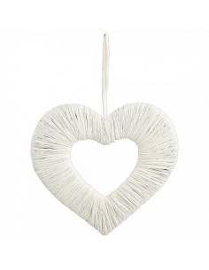 Corazón perfilado forrado de cuerda de papel para la decoración del día de los enamorados en centros comerciales tiendas