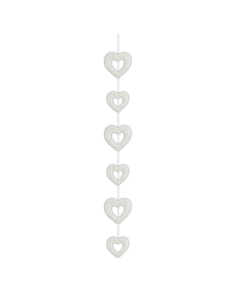 Guirnalda de corazones forrados de cuerda de papel para la decoración del día de los enamorados en centros comerciales tiendas