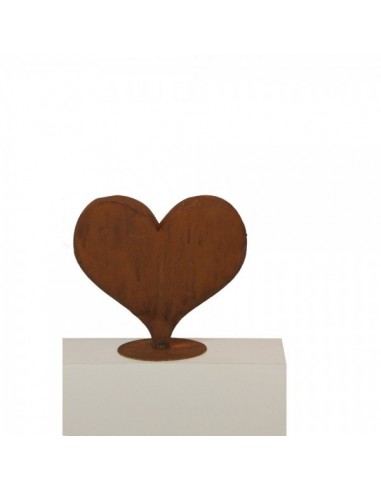 Corazón con base redonda efecto oxidado para la decoración del día de los enamorados en centros comerciales tiendas