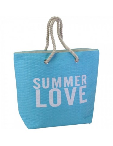 Bolsa de playa summer love para escaparates en verano de tiendas o comercios