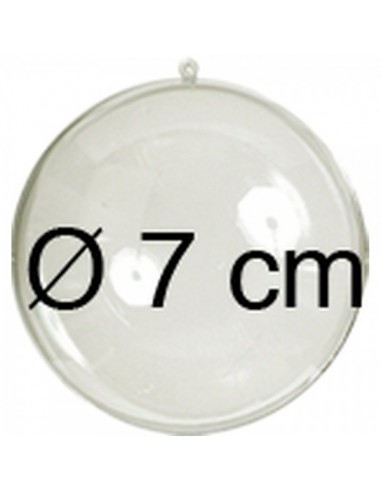 Esfera transparente como expositor 2 mitades para escaparates en verano de tiendas o comercios