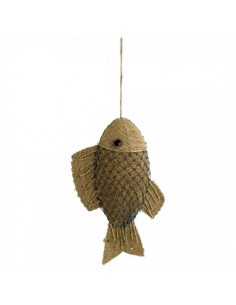 Pescado de tela de saco para colgar para la decoración de escaparates marítimos en tiendas
