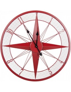Reloj de pared con diseño de brújula náutica para escaparates en verano de tiendas o comercios