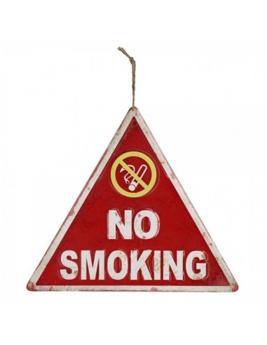 Letrero de prohibido fumar no smoking para escaparates en verano de tiendas o comercios