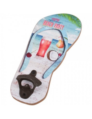 Abridor de botellas diseño chancla de playa flipflop beach para escaparates en verano de tiendas o comercios