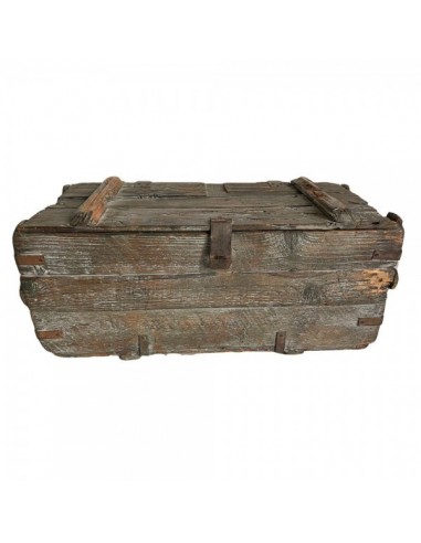 Caja de madera con cierre y tope de cuerda vintage para la decoración de espacios y escaparates e interior de tiendas