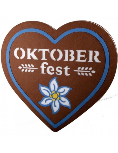 Corazón decorativo de oktoberfest para la decoración de fiestas populares y escaparates