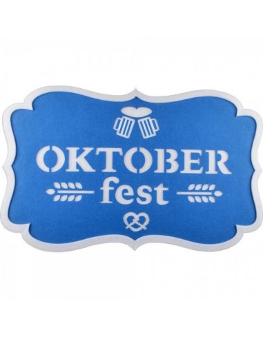 Cartel fiesta oktoberfest hecho de algodón para la decoración de fiestas populares y escaparates