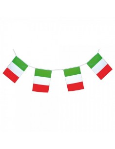 Banderines rectangulares con colores de italia para escaparates y decorar espacios de países y viajes
