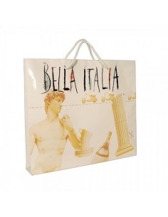 Bolsa de compra de papel diseño bella italia para escaparates y decorar espacios de países y viajes