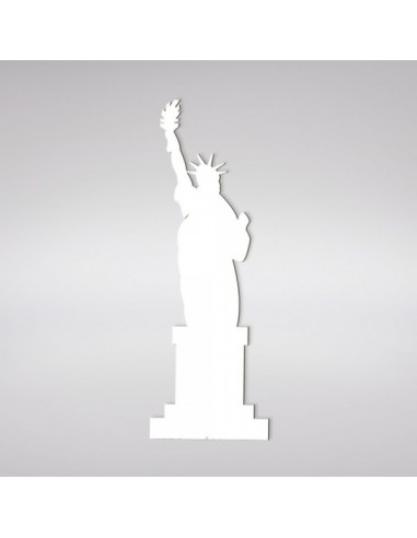Display 2d perfilado estatua de la libertad para escaparates y decorar espacios de países y viajes