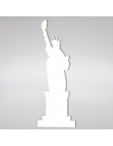 Display 2d perfilado estatua de la libertad para escaparates y decorar espacios de países y viajes