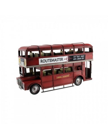 Autobús de dos pisos de meta londinense para la decoración de espacios en hoteles y escaparates en tiendas
