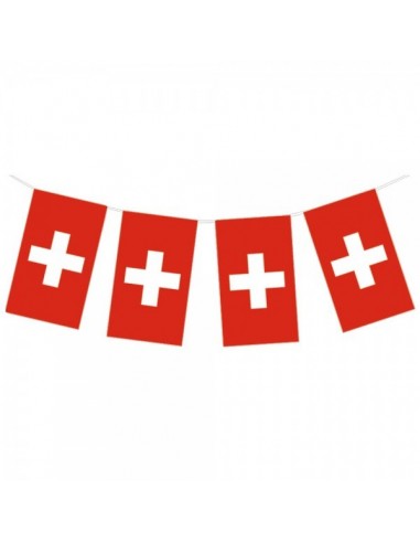 Banderines rectangulares de suiza para escaparates y decorar espacios de países y viajes