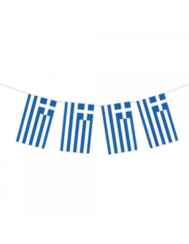 Banderines rectangulares de grecia para escaparates y decorar espacios de países y viajes