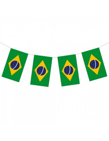 Banderines rectangulares de brasil para escaparates y decorar espacios de países y viajes