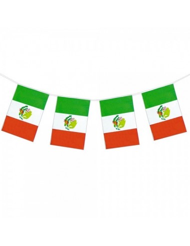 Banderines rectangulares de méxico para escaparates y decorar espacios de países y viajes