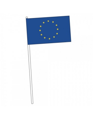 Bandera de mano de europa para escaparates y decorar espacios de países y viajes