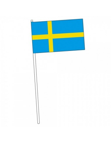 Bandera de mano de suecia para escaparates y decorar espacios de países y viajes