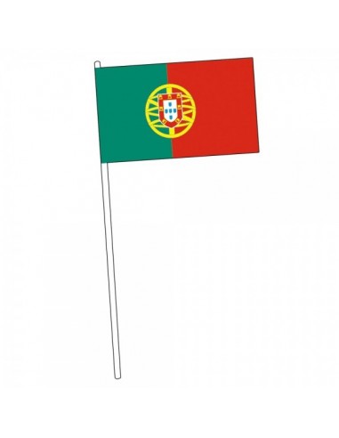 Bandera de mano de portugal para escaparates y decorar espacios de países y viajes