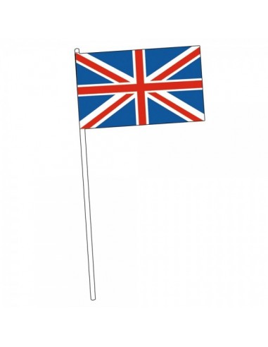 Bandera de mano de gran bretaña-reino unido para escaparates y decorar espacios de países y viajes