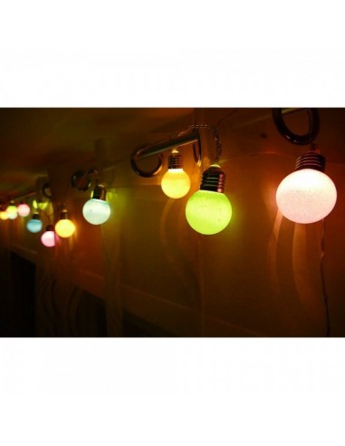 20 mini bombillas de colores con casquillo de rosca para luces led de 5 mm. para la decoración y escaparates de tiendas