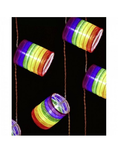 20 farolillos arcoíris decorativos para luces led de 5 mm. para la decoración y escaparates de tiendas