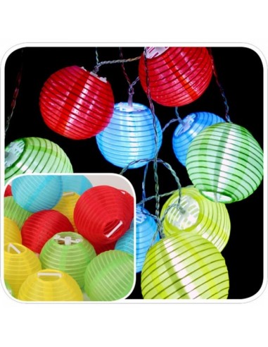 20 farolillos esféricos de colores decorativos para luces led de 5 mm. para la decoración y escaparates de tiendas