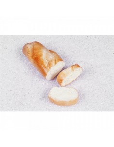 Imitación barra de pan + 2 rebanadas cortadas para panaderías pastelerías y escaparates de tiendas