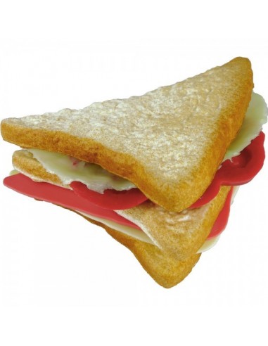 Imitación sándwich doble mitad triangulo para franquicias de comida rápida fast food y escaparates de tiendas