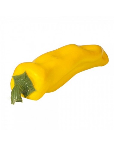 Imitación pimiento alargado amarillo para fruterías y la decoración de escaparates de tiendas o comercios