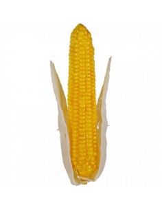 Imitación mazorca de maíz con hojas para fruterías y la decoración de escaparates de tiendas o comercios