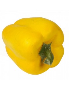 Imitación pimiento morrón amarillo para fruterías y la decoración de escaparates de tiendas o comercios