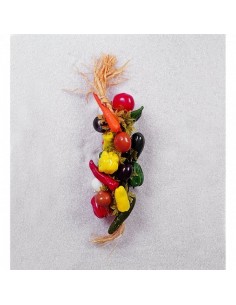 Imitación guirnalda de vegetales para fruterías y la decoración de escaparates de tiendas o comercios