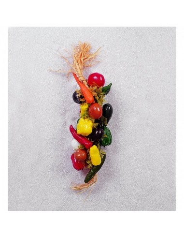 Imitación guirnalda de vegetales para fruterías y la decoración de escaparates de tiendas o comercios