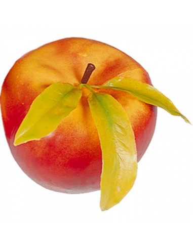 Imitación manzana grande con hojas para fruterías y la decoración de escaparates de tiendas o comercios
