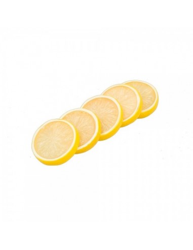 Imitación rodajas de limón para fruterías y la decoración de escaparates de tiendas o comercios