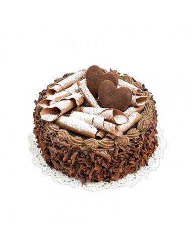 Imitación pastel de chocolate con corazones para panaderías pastelerías y escaparates de tiendas